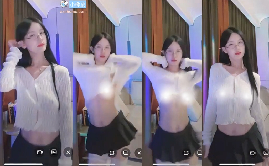 【花椒 宁**】直播走光整活热舞 激凸真空 精彩风光！(1V/4分20)