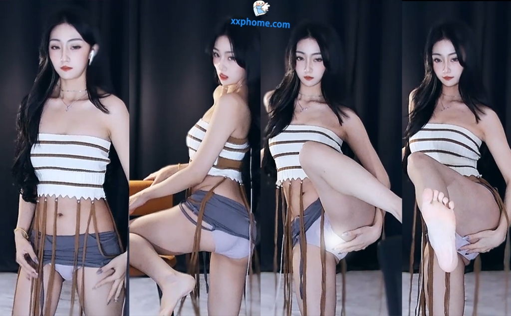 【XX 星*】千元付费群定制热舞 短裙露内 抬腿裸足(1V/3分18)