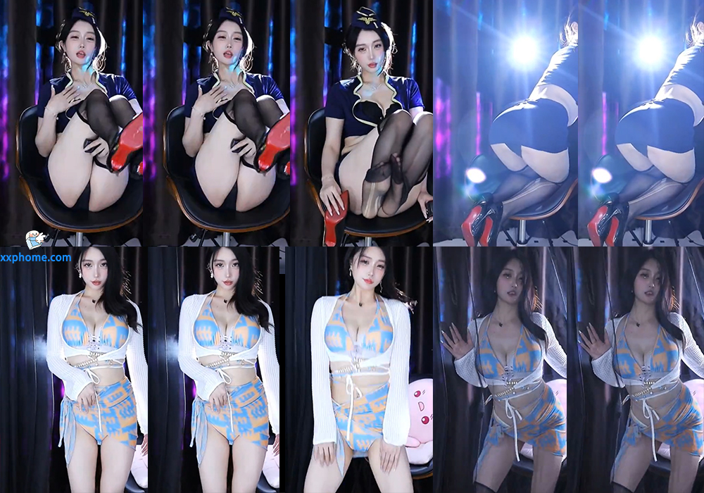 【虎牙 果**】千元大尺定制热舞 高颜值好身材 爆乳比基尼 柔软双峰动感光波抖抖抖！(2V/7分16)