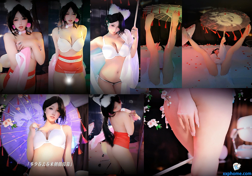 【CC 雅恩**】大尺内衣定制热舞 金装古风 丁字露内巨乳长腿！(2V/8分50)