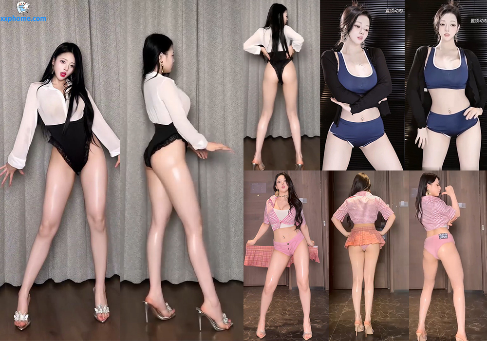 【B站 李**】性感抹油长腿翘臀 网红主播定制热舞 (4V/10分06)